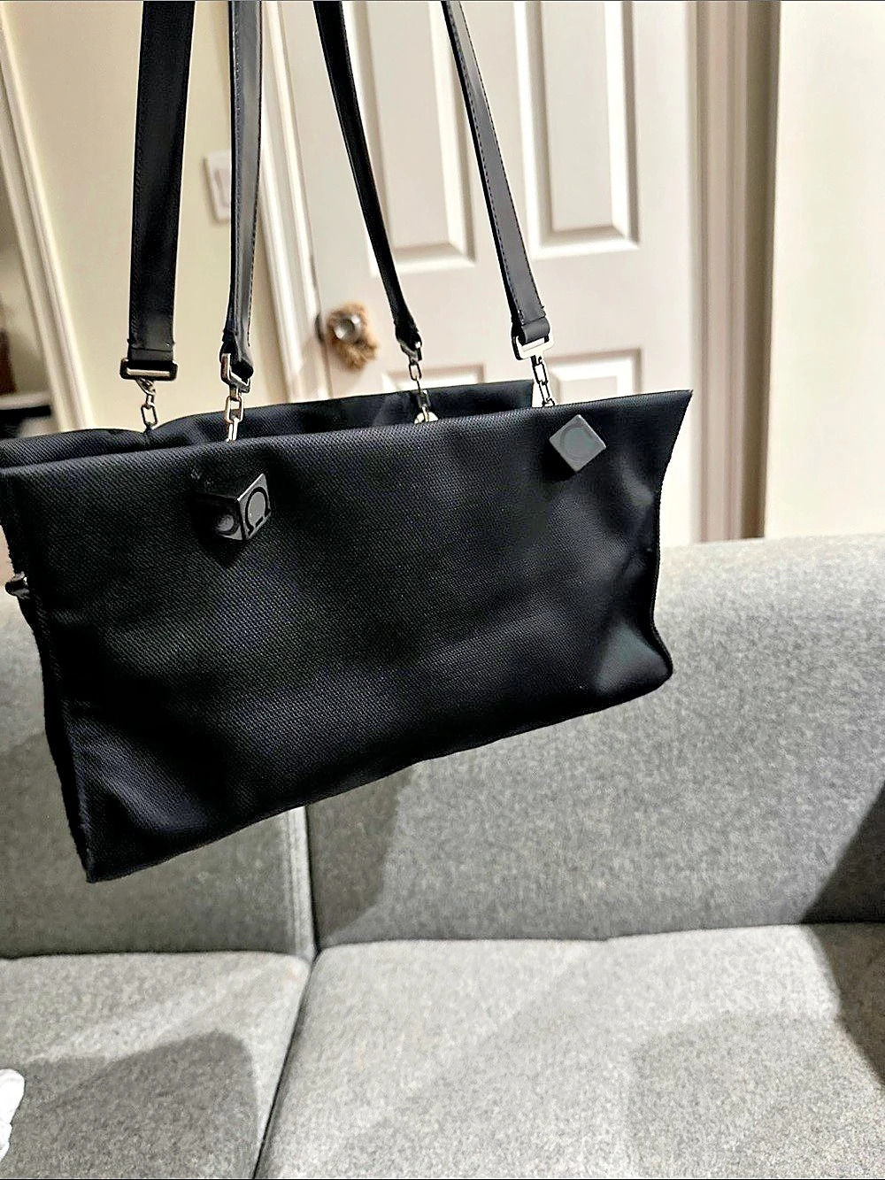 Feragammo Black Shoulder Bag